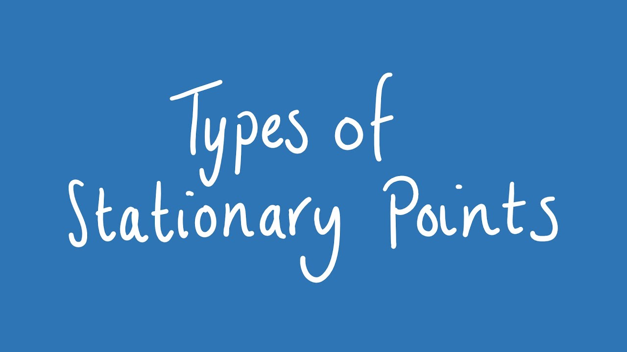 Types of stationary points | Unit 1 and 2 VCE Maths Methods