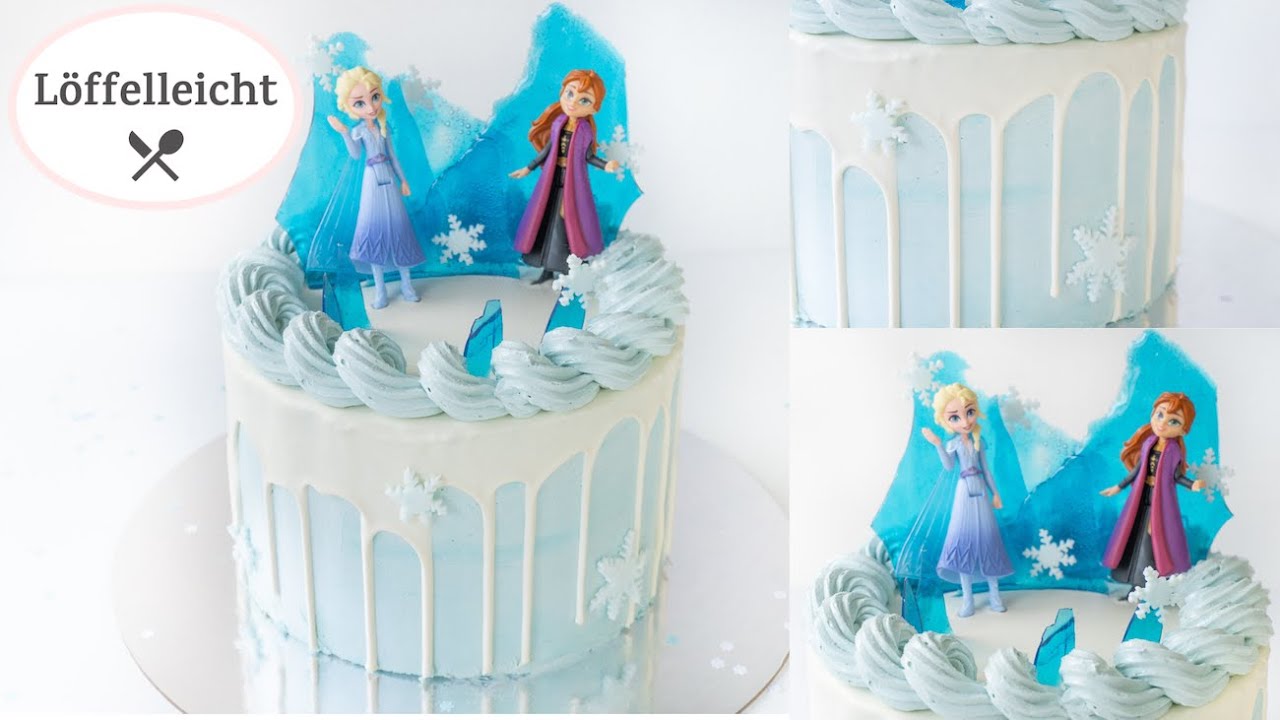 Frozen Torte - Motivtorte mit Anna und Elsa Anleitung