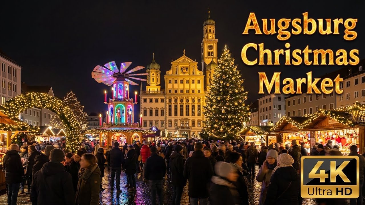 Augsburg Christmas Market 2025🎄✨ A Magical Winter Walk in 4K Ultra HD | Germany’s Festive Gem