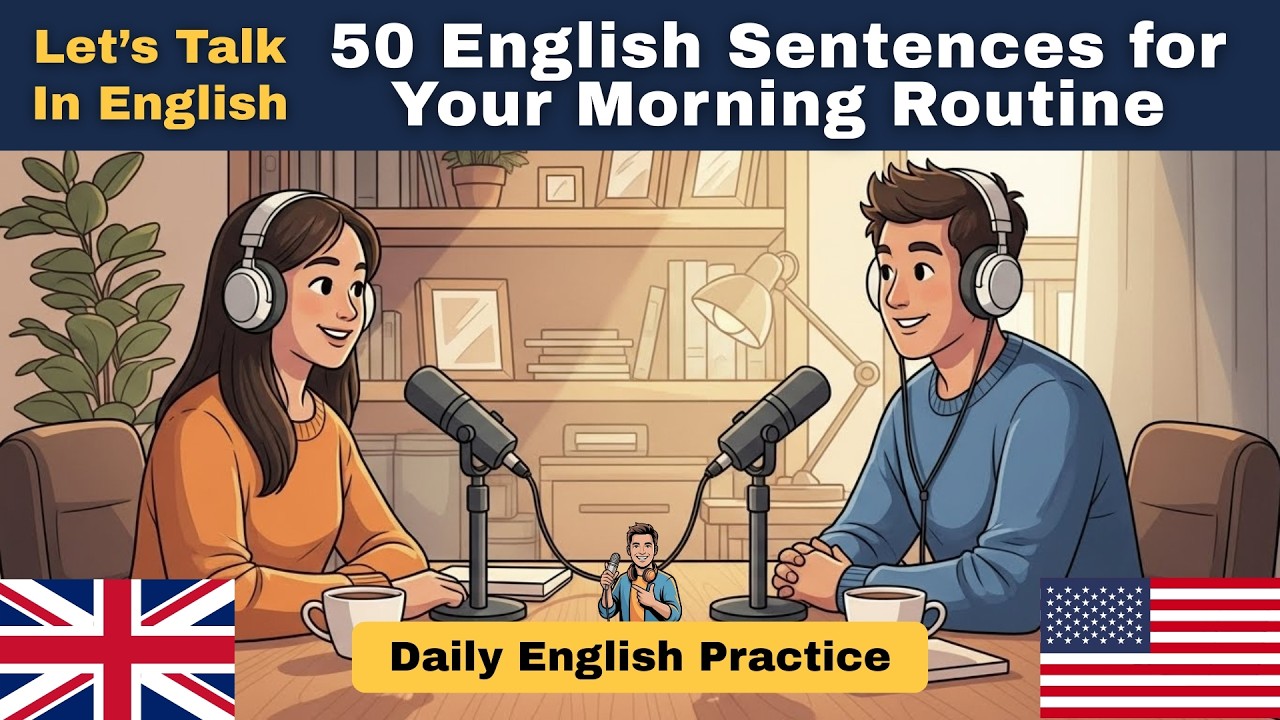 50 English Sentences for Your Morning Routine | Daily English Practice | Mr. English Man