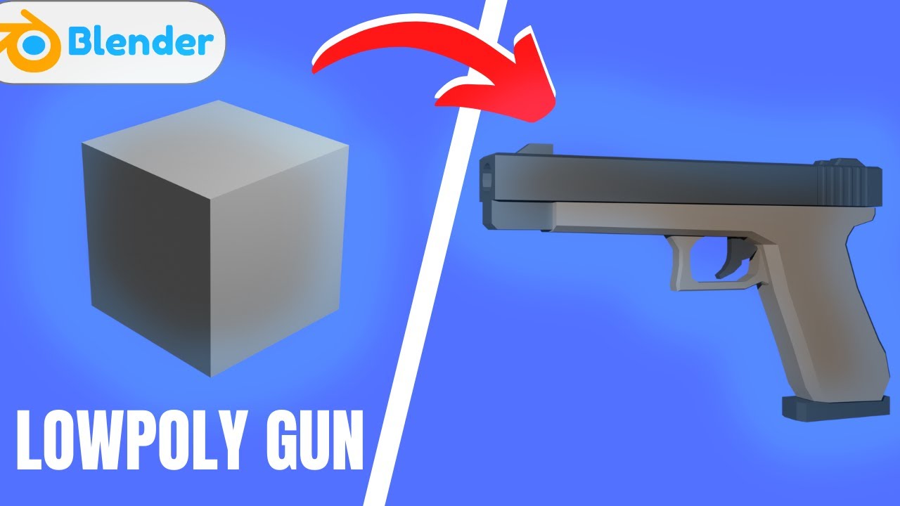 How to model a low poly gun