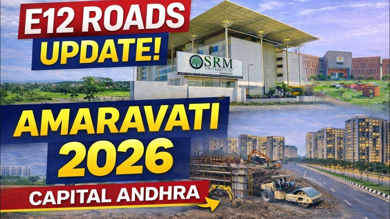 Amaravati Capital Big Update | E12 Roads Work Full Speed | 2026
