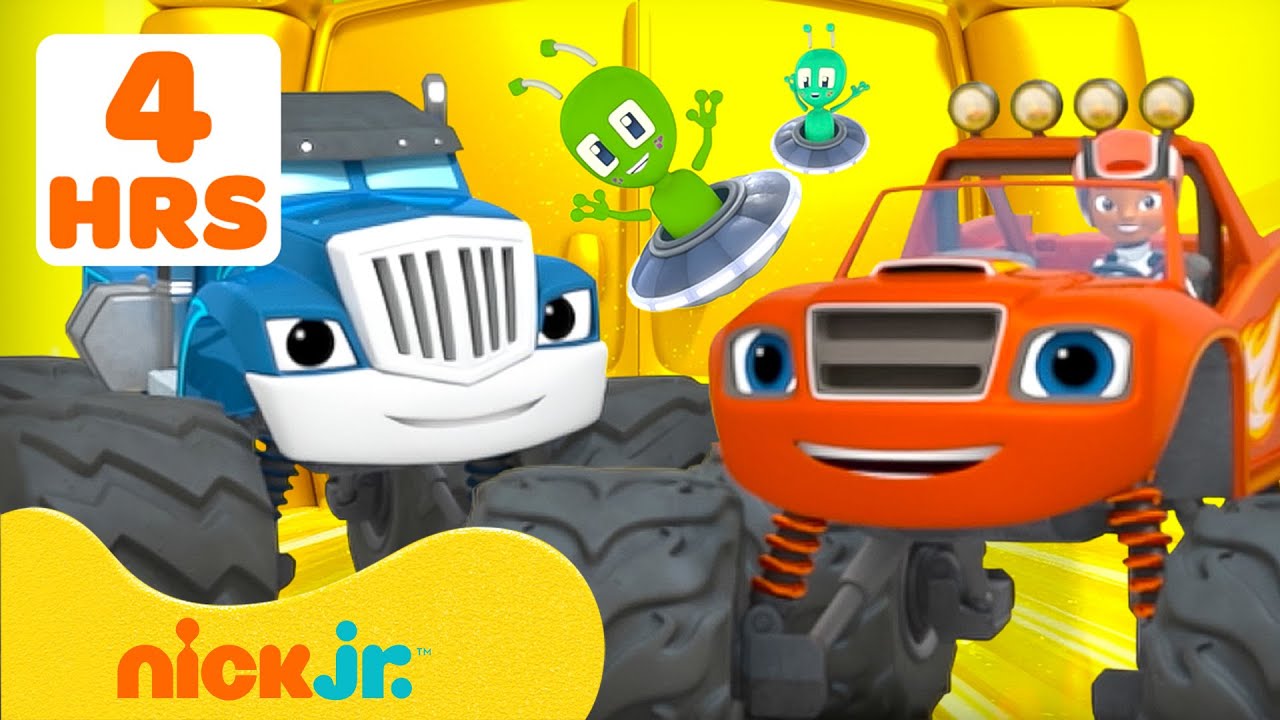 بليز والشاحنات العملاقة | ماراثون 4 ساعات من سباقات وإنقاذات بليز النهائية! 🏎️💨 مع AJ | Nick Jr.