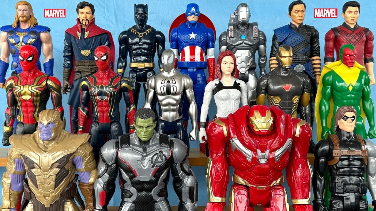 17 Bonecos Épicos da Marvel : Thanos, Hulk, Homem de Ferro, Hulkbuster, Homem Aranha, Thor !!!