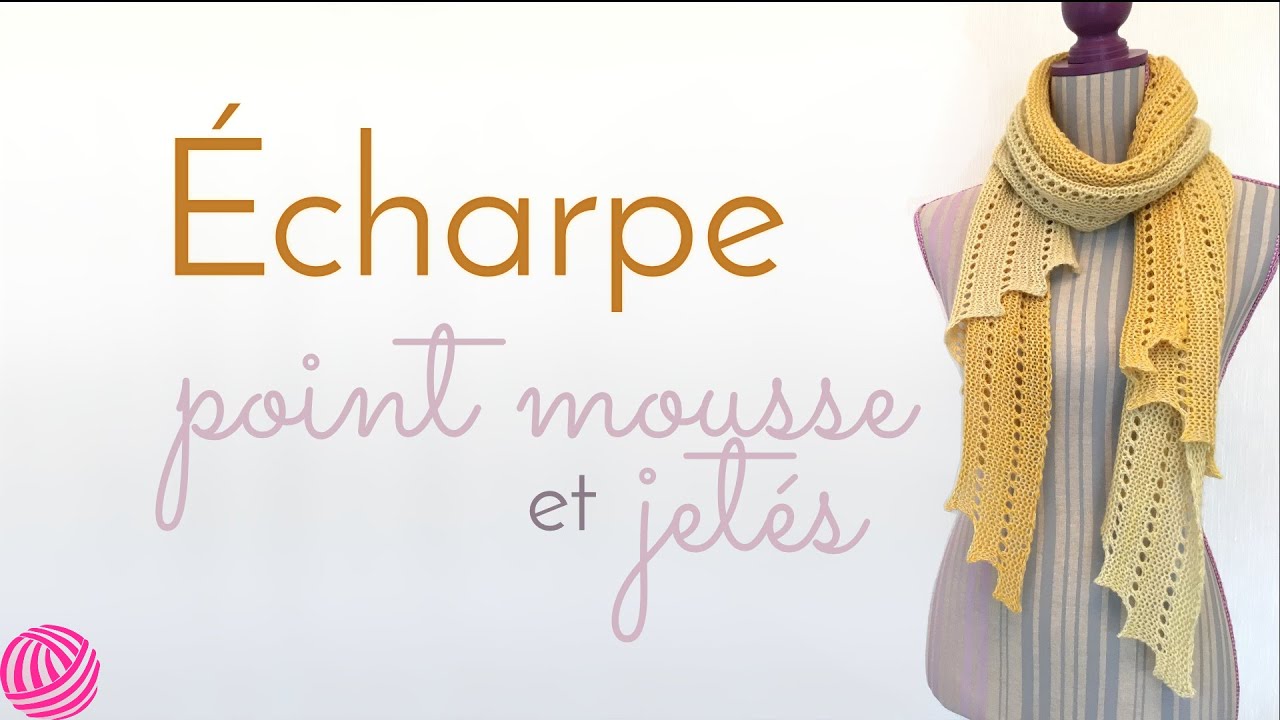 Echarpe légère point mousse et trous-trous