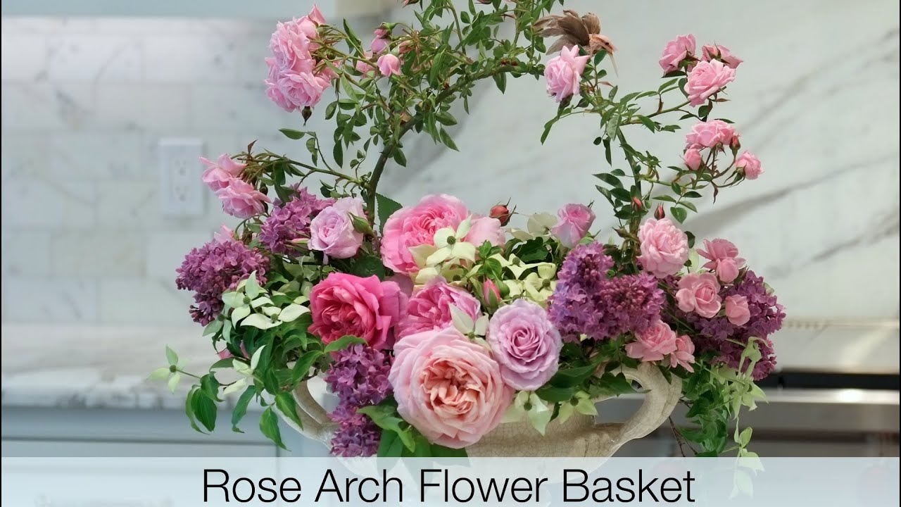 How to Create a Rose Arch Flower Basket from Garden Roses