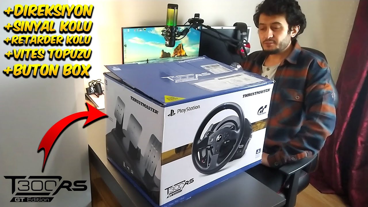 Yeni Direksiyonum Thrustmaster T300RS GT | Kutu Açılımı 5 Tane Ürün İnceliyoruz