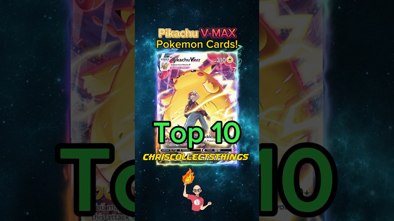 Top 10 Pok&eacute;mon PIKACHU VMAX cards ⚡️ #shorts #top10 #pikachu