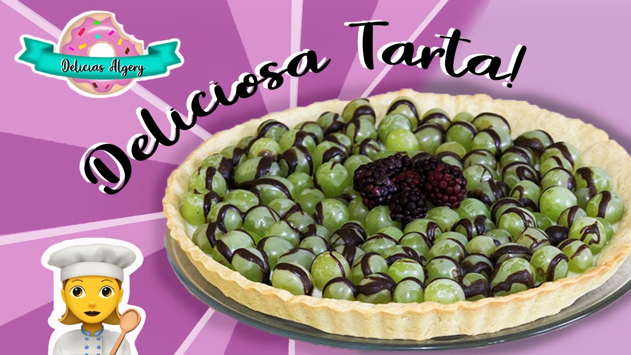 TARTA DE UVA CON RELLENO DE CHOCOLATE BLANCO