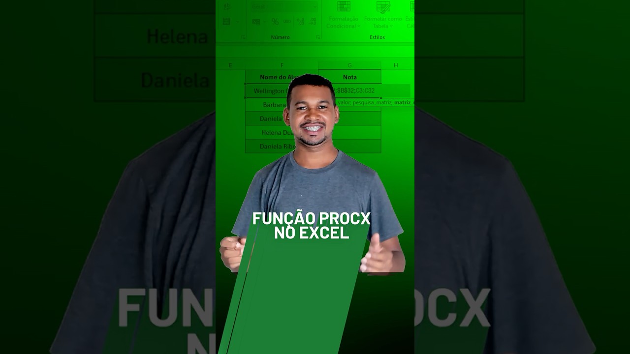 Fun&ccedil;&atilde;o PROCX no Excel