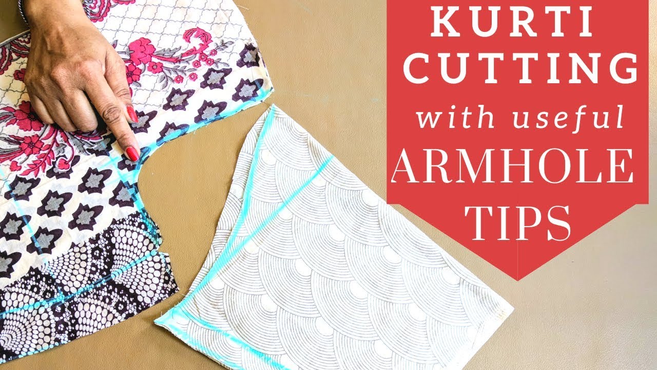 kurti cutting with useful armhole tips.