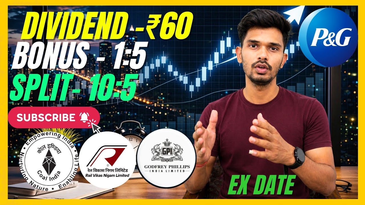 Coal India | Godfrey Phillips | RVNL | P&G Stocks Declared BIG Dividend+Bonus+Split | Record Date