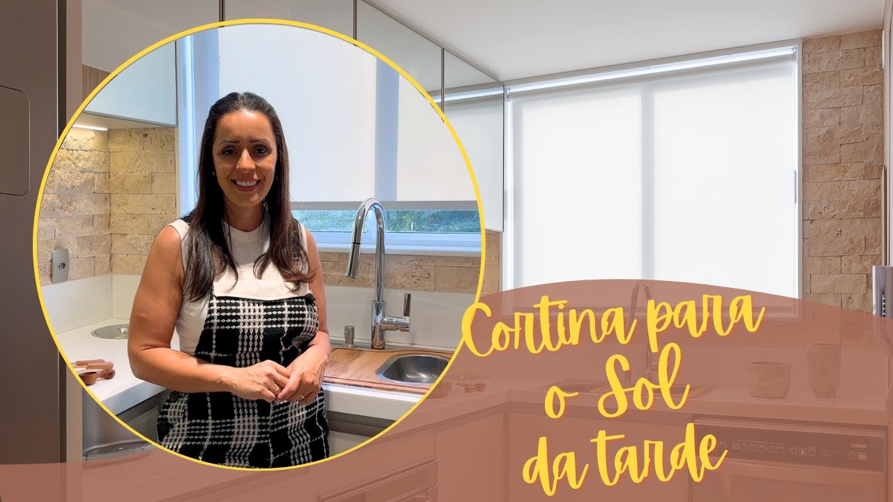 Cortina para o Sol da tarde, opção prática e muito funcional para cozinha - Persiana para cozinha