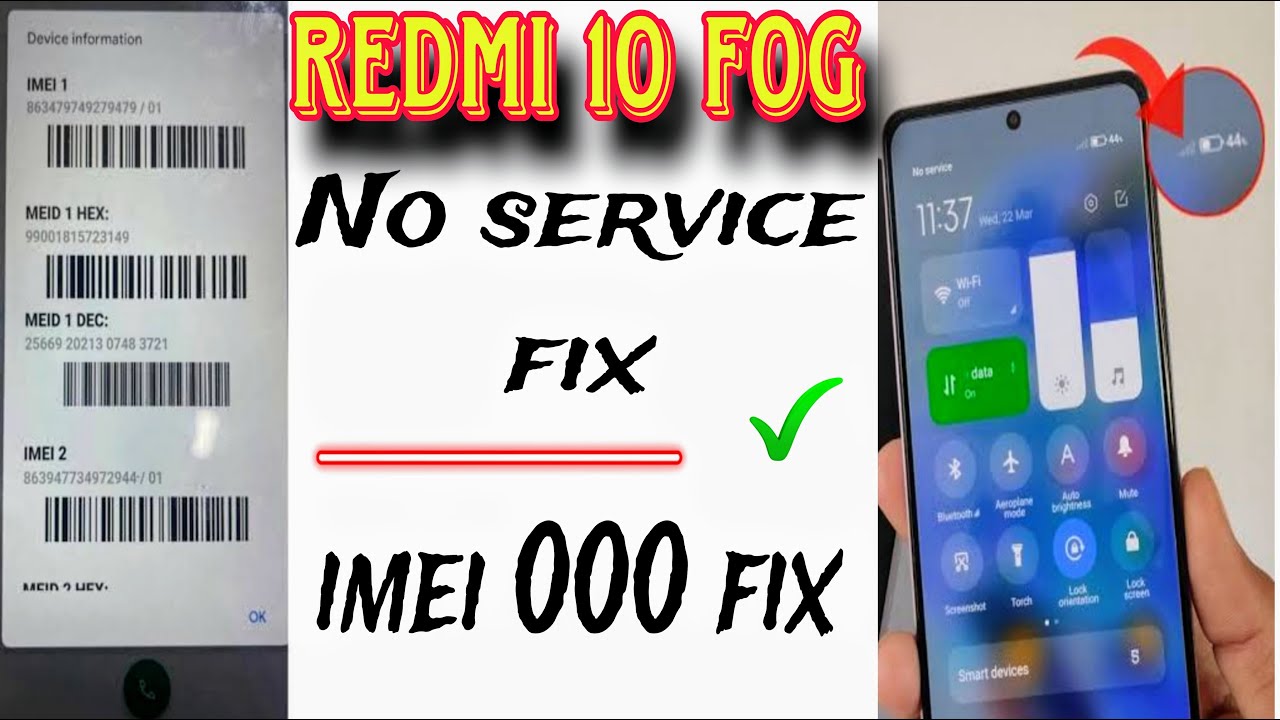 repair dual imei redmi 10c | no service fix |