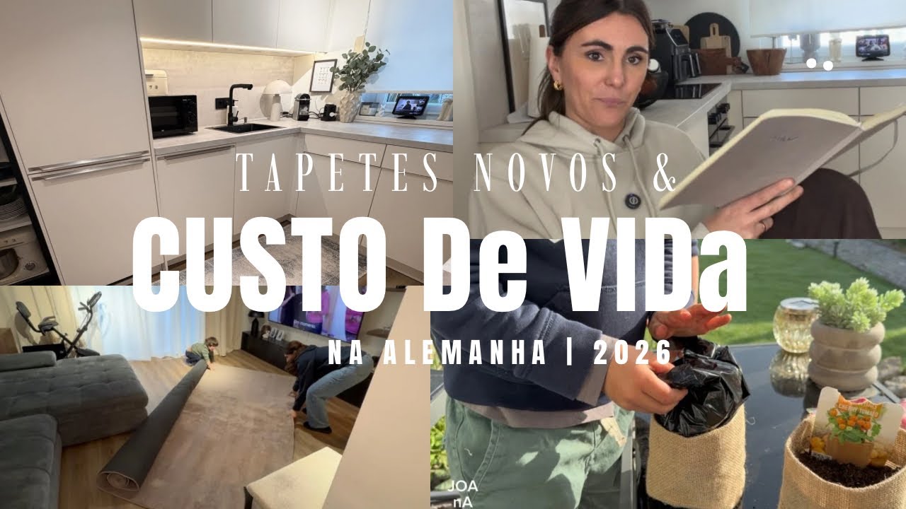 QUANTO Custa Viver na Alemanha?| Chegaram os NOVOS TAPETES |🥰plantamos morangos e tomates #vlog