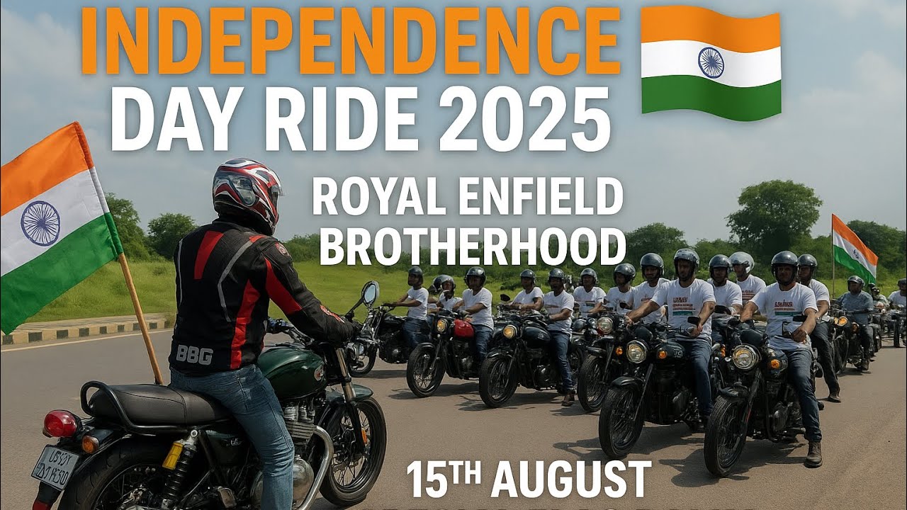 Independence Day Ride 2025 🇮🇳 | Royal Enfield Brotherhood | 15th August Special Flag Rally