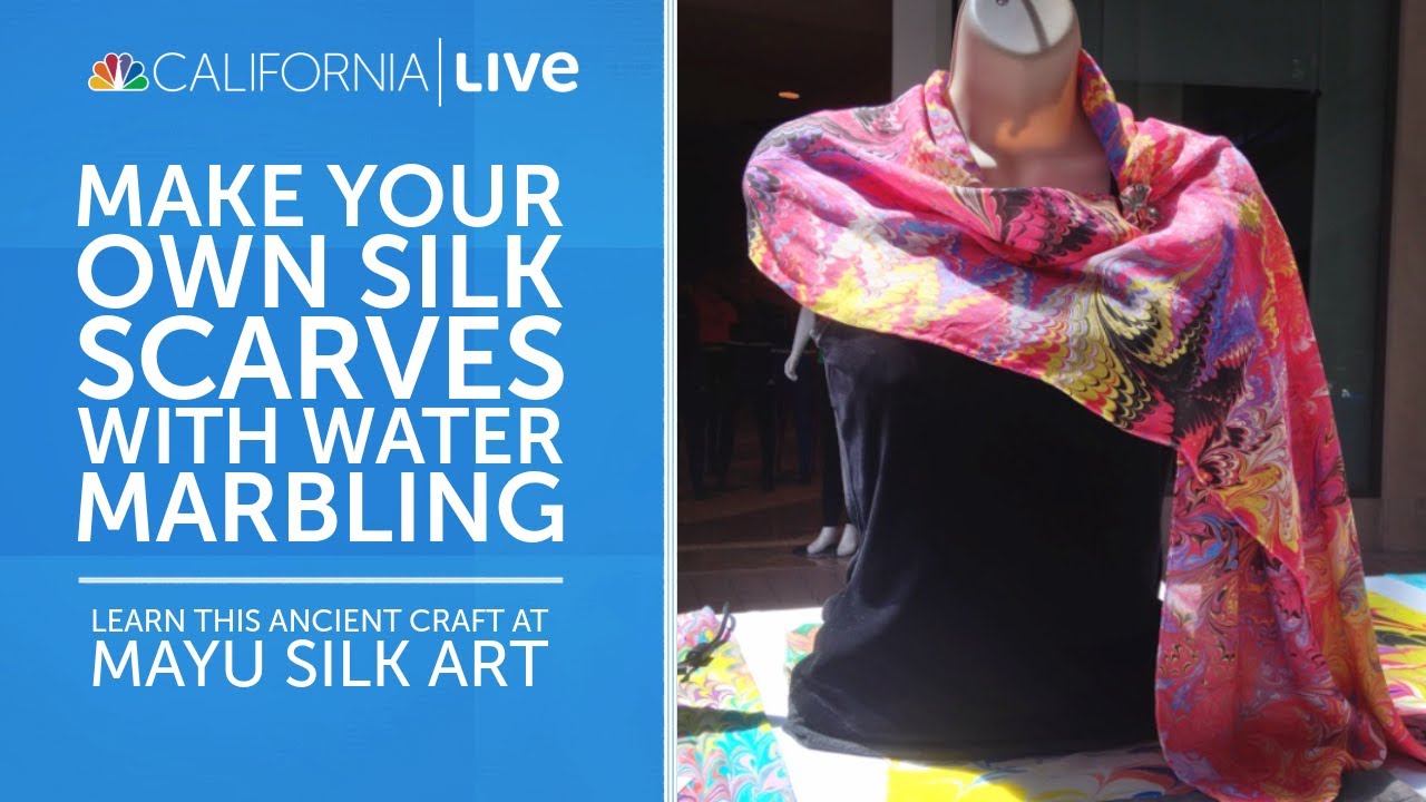 Learn Water Marbling & Create Your Own Silk Scarf!
