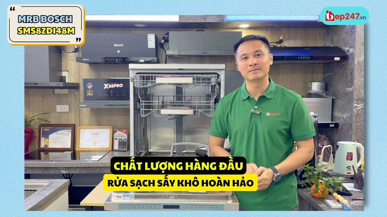 Máy Rửa Bát Bosch SMS8ZDI48M | Khẳng Định Đẳng Cấp Căn Bếp Của Bạn | BEP247.vn