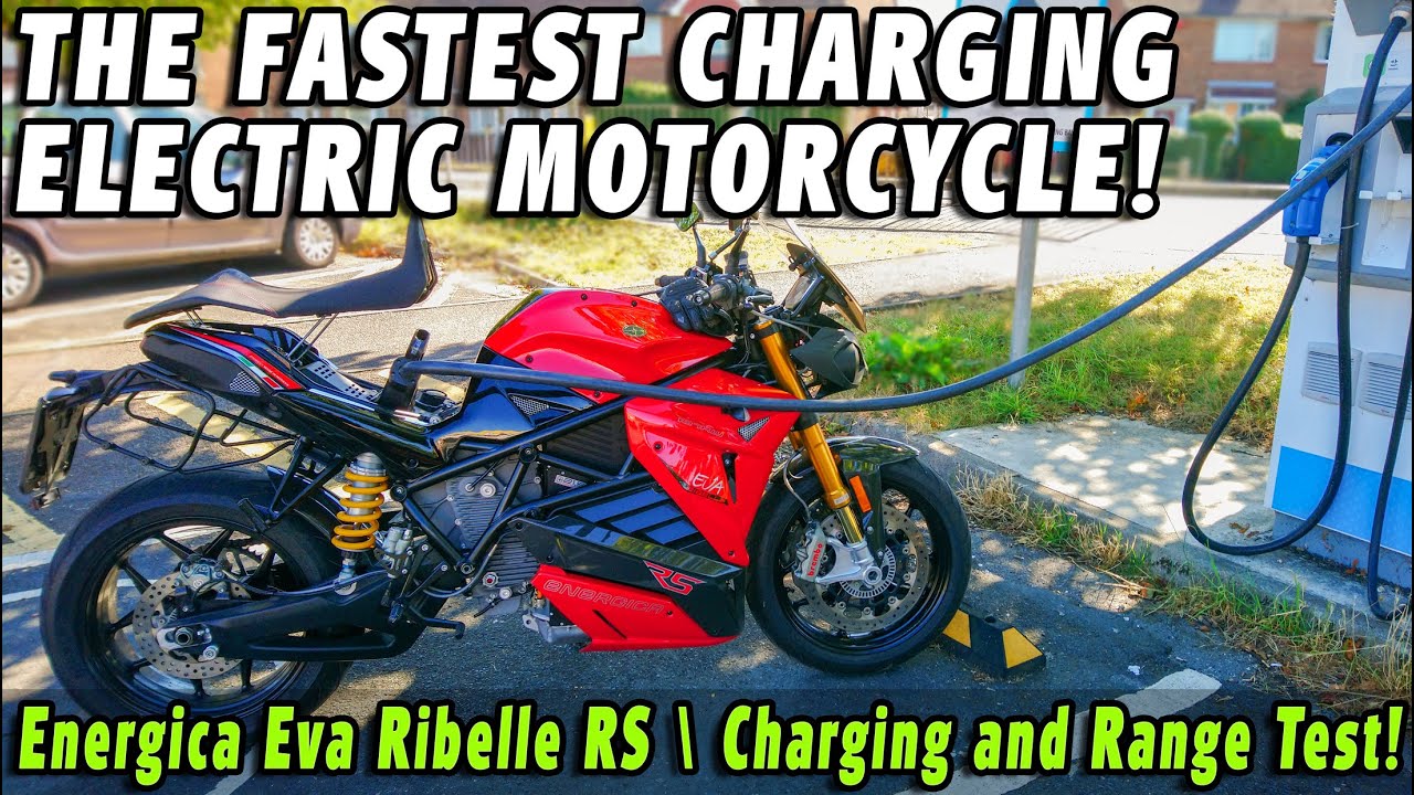 Fastest Charging Electric Motorcycle! | Energica Eva Ribelle RS Charging and Range test!