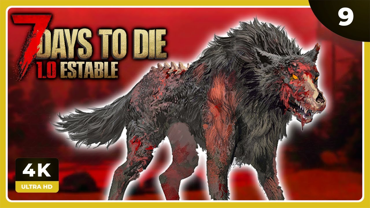 7D2Dv1 #9 | HORDA CON LOBOS GIGANTES | 7 DAYS TO DIE Gameplay Español