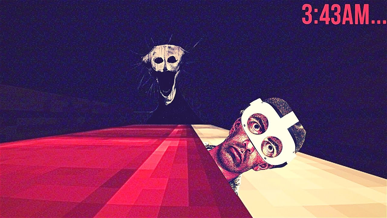 I Slept Overnight in a Haunted House in VR Minecraft with Horror Mods