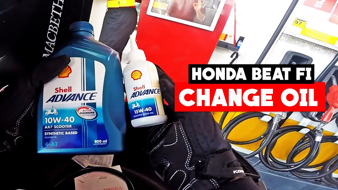 Honda Beat Oil Change | Shell Advance AX7 Engine & Gear Oil for Scooter
