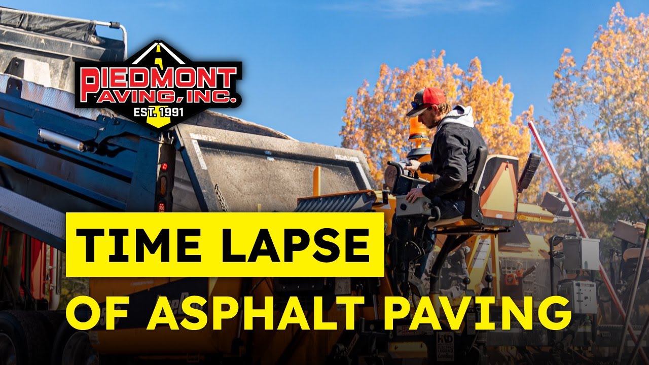 Time Lapse Video of Asphalt Paving Start To Finish