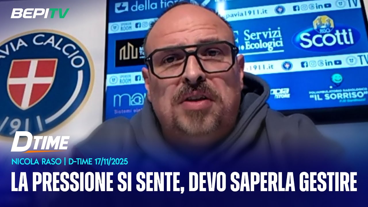 A PAVIA c'è pressione e si sente, ma devo saperla GESTIRE. Stiamo anche pensando all'anno prossimo.