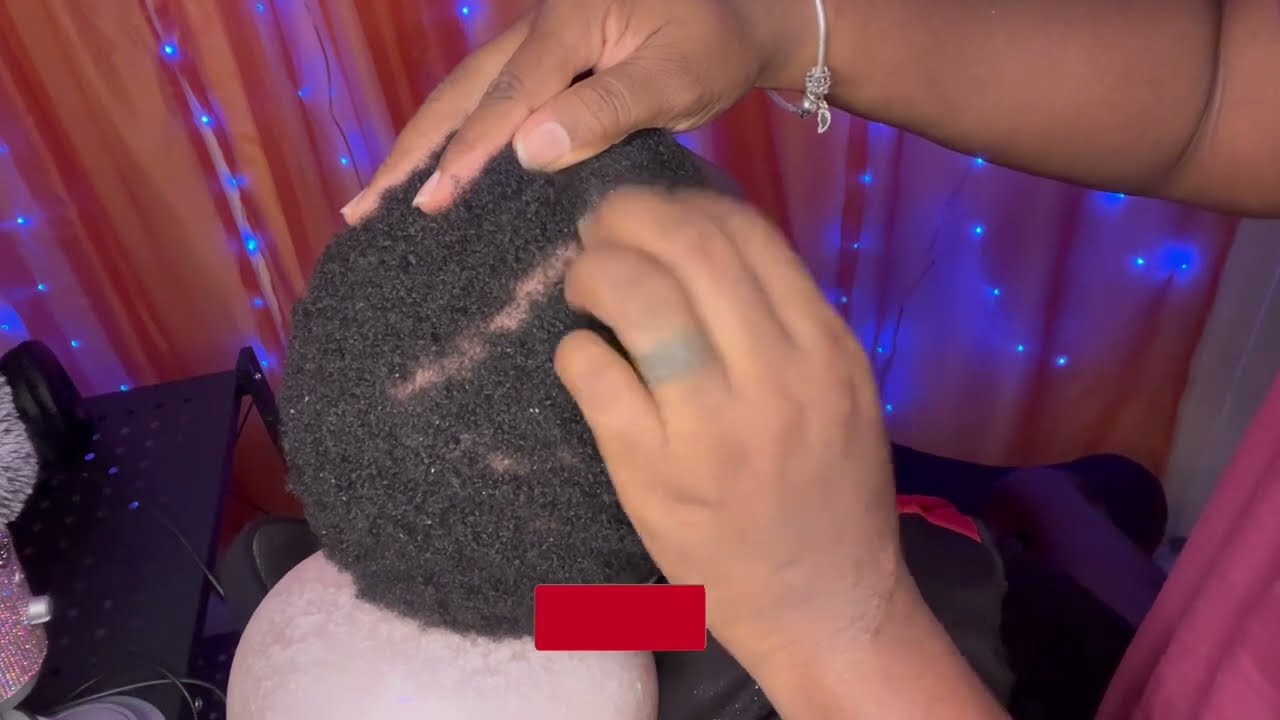 ASMR finger scratching for comfort on male head #asmr