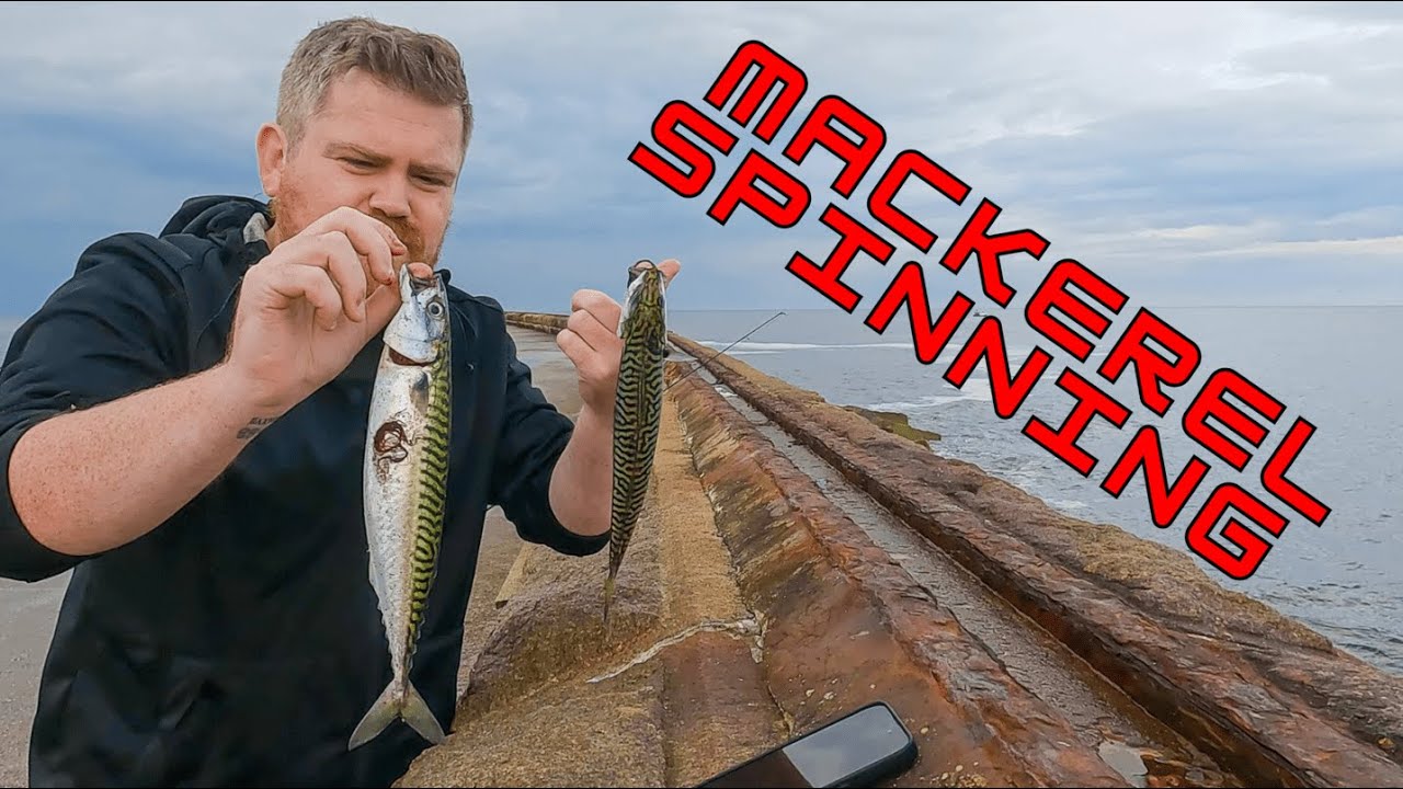 Mackerel Spinning @ South Shields Pier - Interrupted By The Rain!