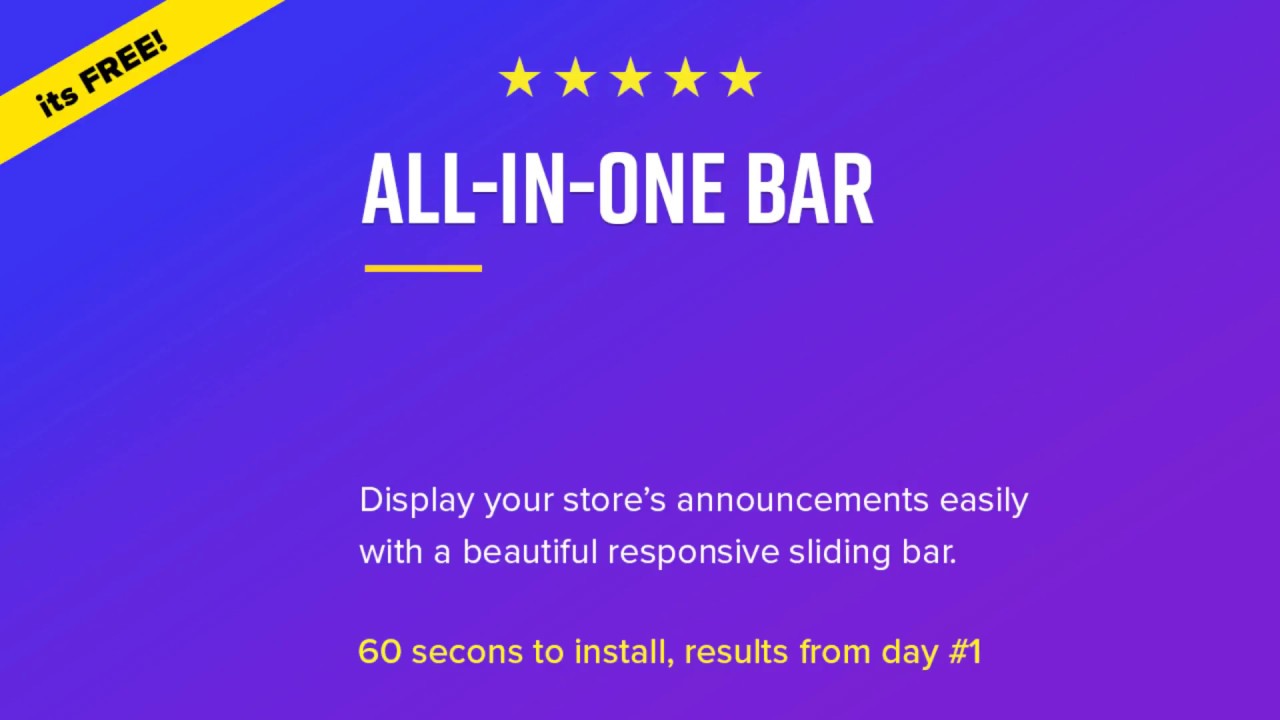 All in One Bar Shopify App