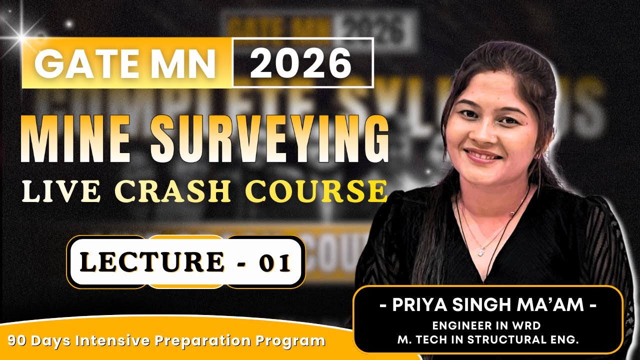 Mine Surveying Crash Course | Lecture - 01 | GATE MN 2026 | Tricks, Concepts & PYQs | Mining Gyan