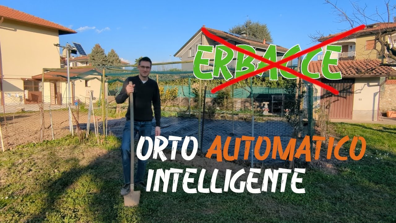 Orto automatico intelligente 2° video: pacciamatura con telo nero per eliminare le erbacce dall’orto