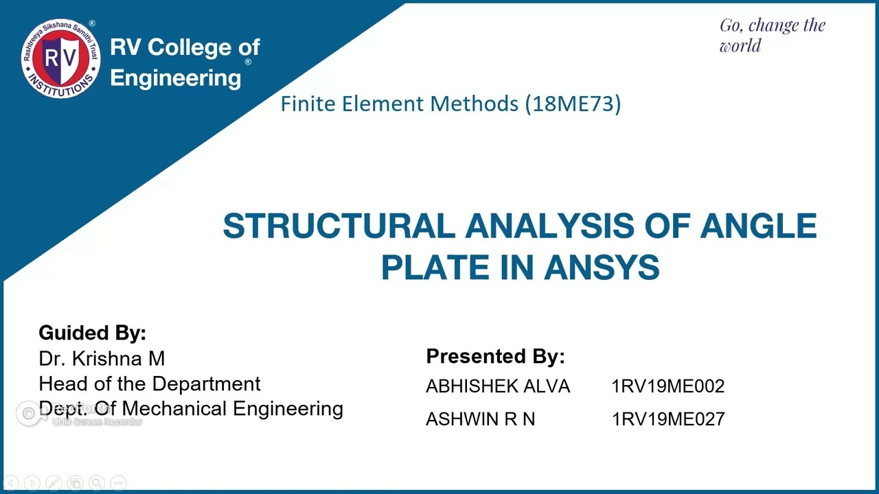 Static structural analysis of angle plate in ANSYS