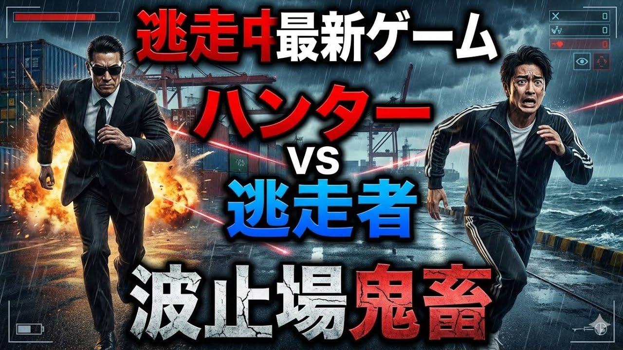 【逃走中】波止場ハンター超鬼畜　CPUハンターざこすぎ　もしもナレーターがゲーム実況したら