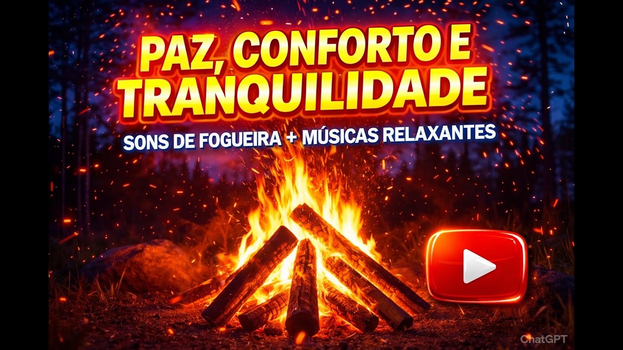 🔥 MÚSICA PERFEITA para Relaxar — Violão Suave + Sons de Fogueira 🔥
