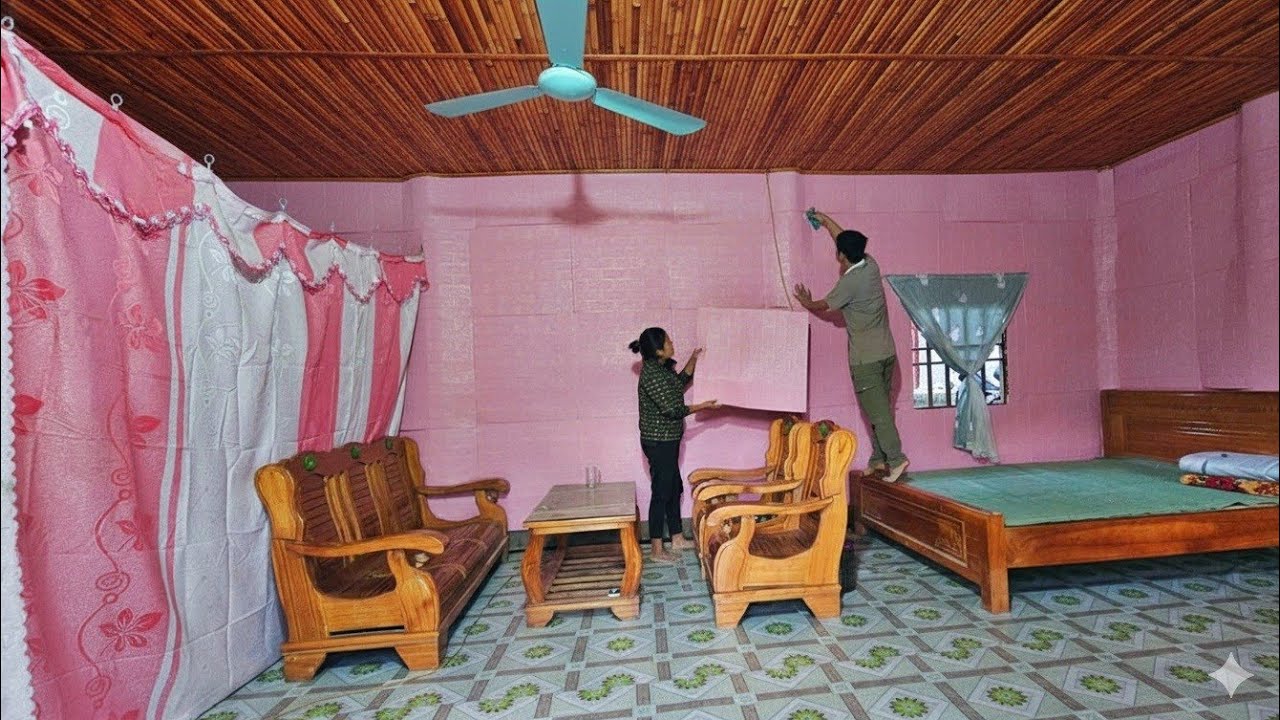 KONG & NHAT together paint & wallpaper the interior exterior of the house to make it look beautiful