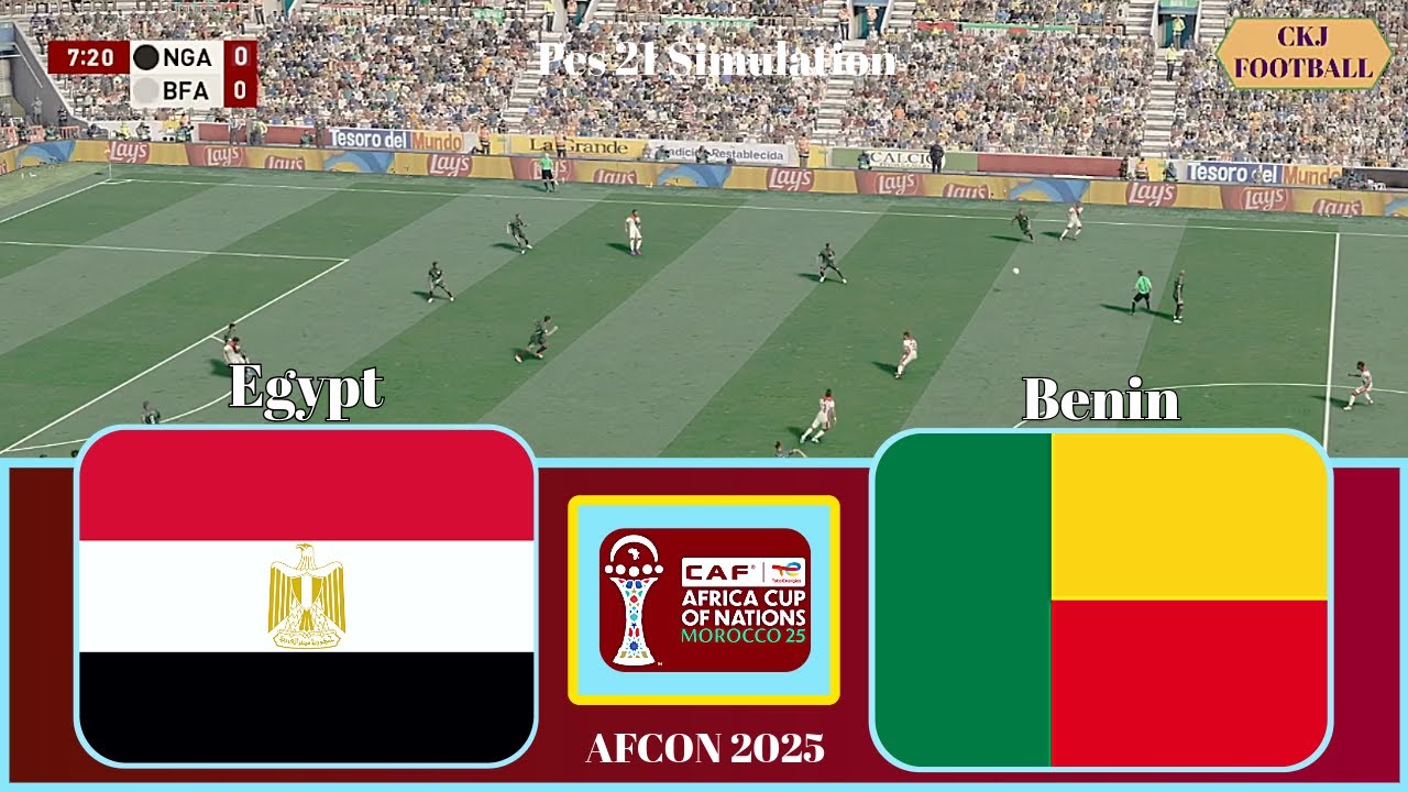🔴Egypt vs Benin | Africa Cup of Nations Thriller | PES 21 Simulation