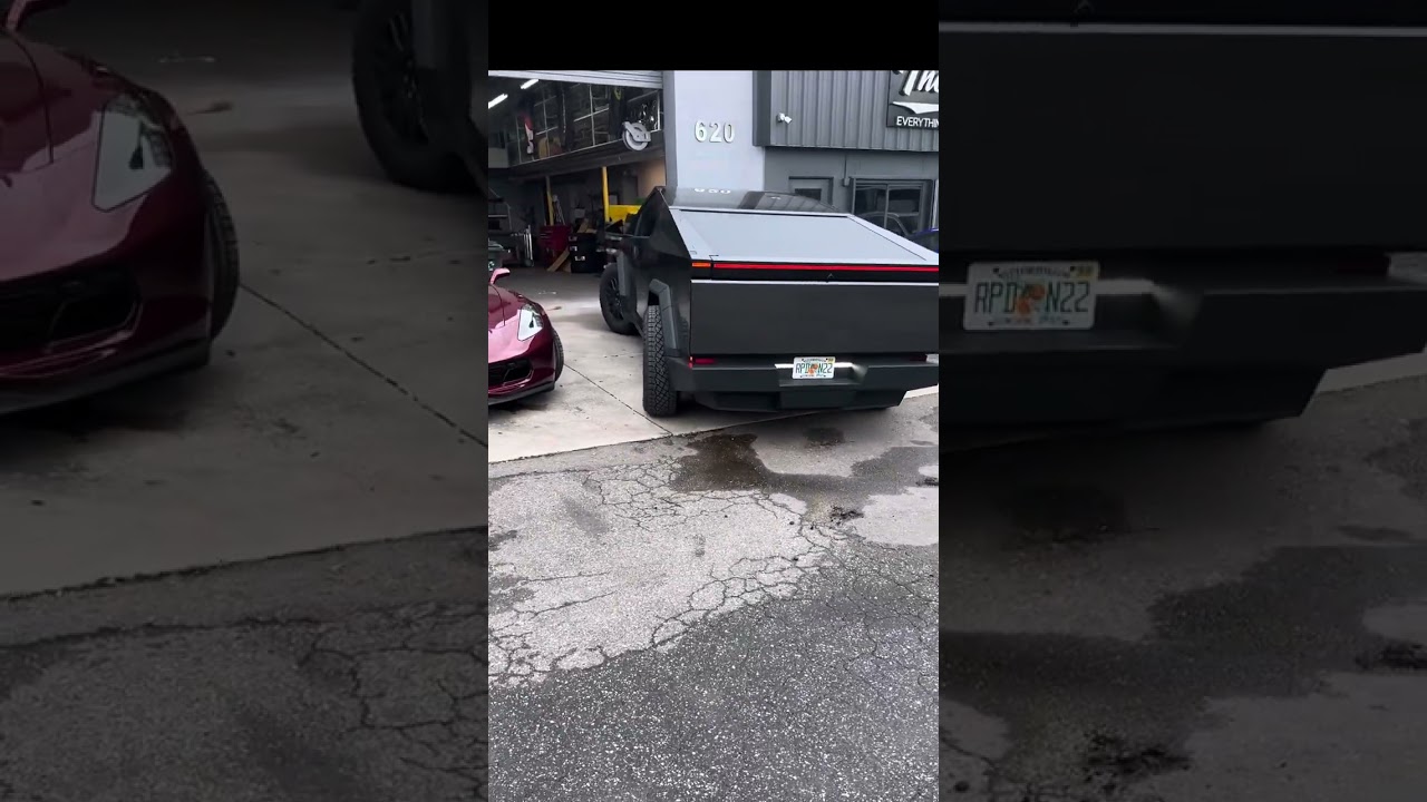 50mm Wheel Spacers on a Tesla Cybertruck