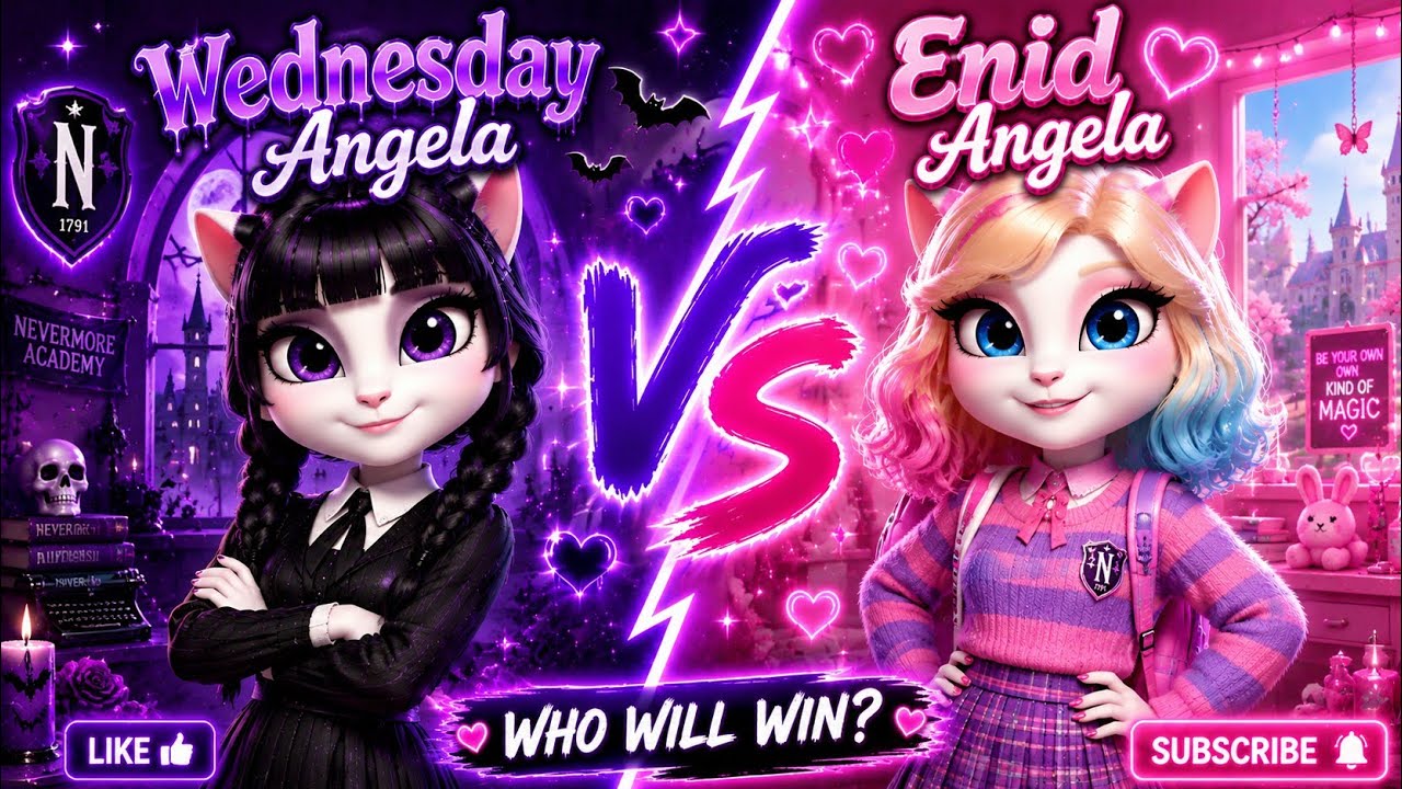 💖 Wednesday Angela vs Enid Angela 💜 | Who Wins? 😍✨
