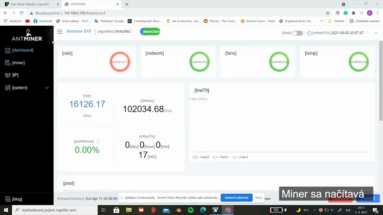 [časť 2/2] Ako Napojiť a Spustiť AntMiner - zaberie 4 min&uacute;ty [n&aacute;vod] | www.Ako-Ťažiť-Kryptomeny.Sk
