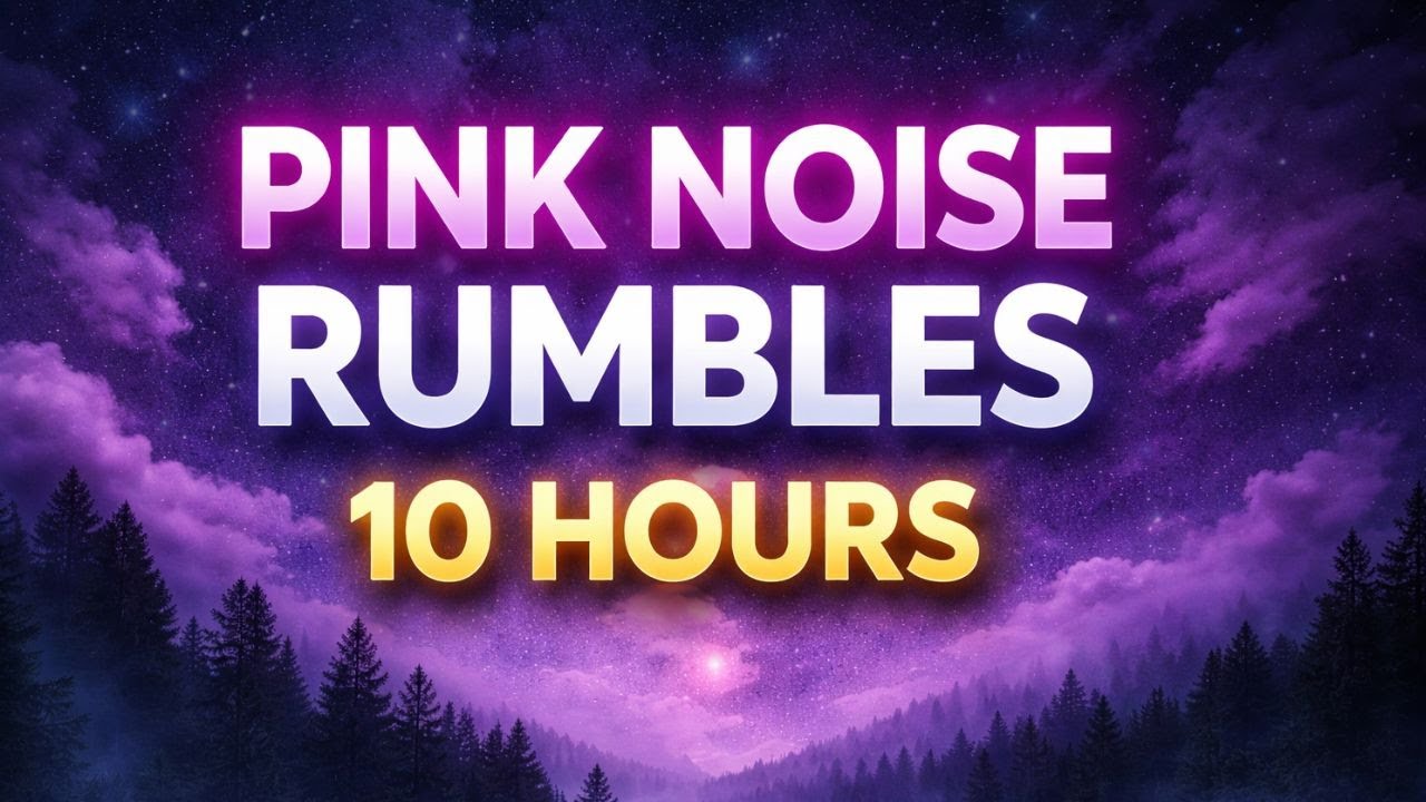 Pink Noise Rumbles for Deep Sleep | 10 Hours | Black Screen