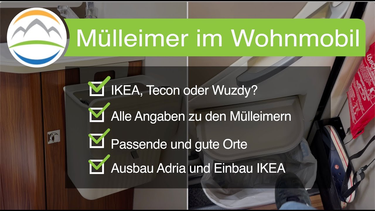 3 verschiedene M&uuml;lleimer f&uuml;rs Wohnmobil oder Wohnwagen