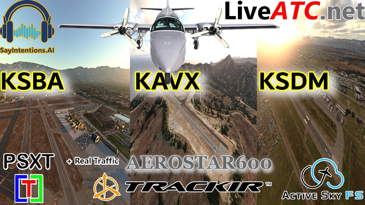 4K ULTRA HD | FLY DOWN THE COAST OF CALI IN THE TWIN AEROSTAR |