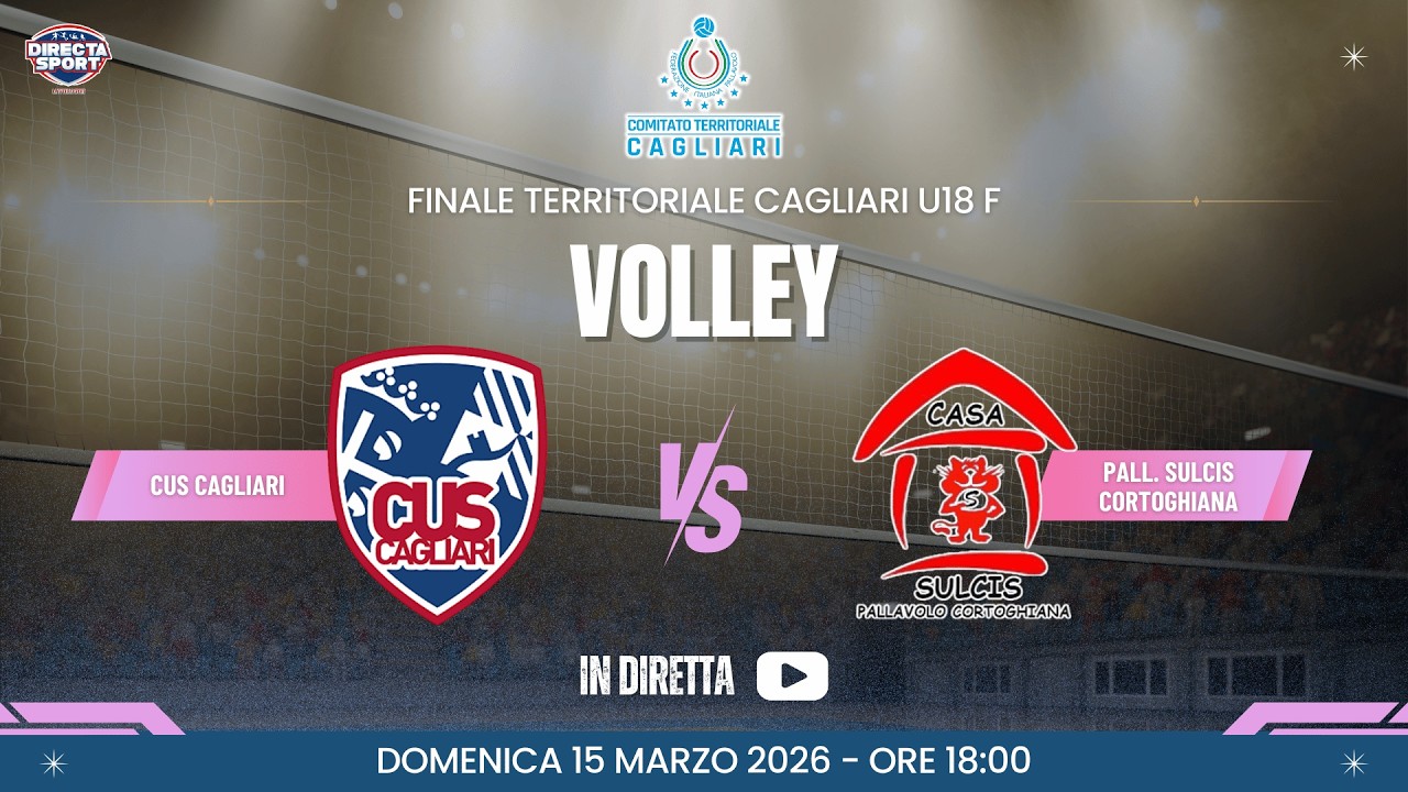 Volley Finale Territoriale Cagliari U18F - Cus Cagliari Rossa-Pall. Sulcis Cortoghiana