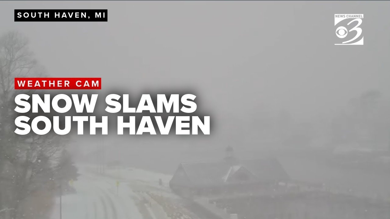 LIVE WEATHER CAM: South Haven clears up after heavy snow grays out lakeshore
