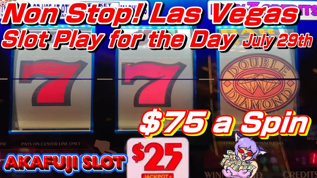 Non Stop! A Lot of Jackpots!🤩🥂 High Limit Room Slots Triple Double Diamond Slot in Las Vegas 赤富士スロット