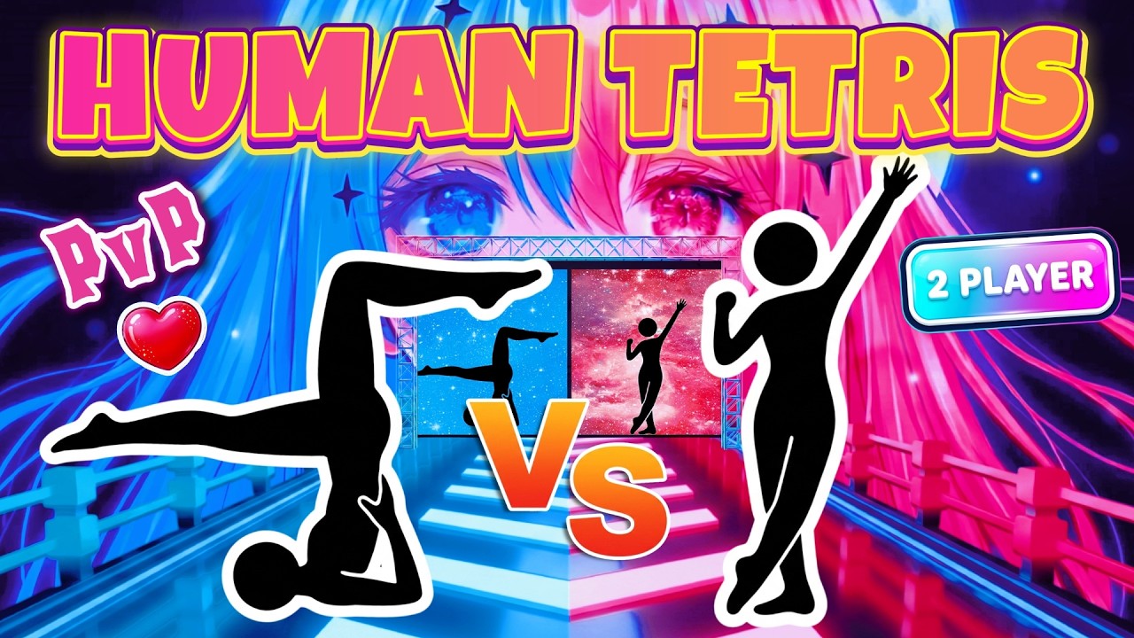 HUMAN TETRIS x 2 Player PvP Showdown ⚔️ | 8 MIN Battle | Viral Immersive Interactive Warm-Up #18