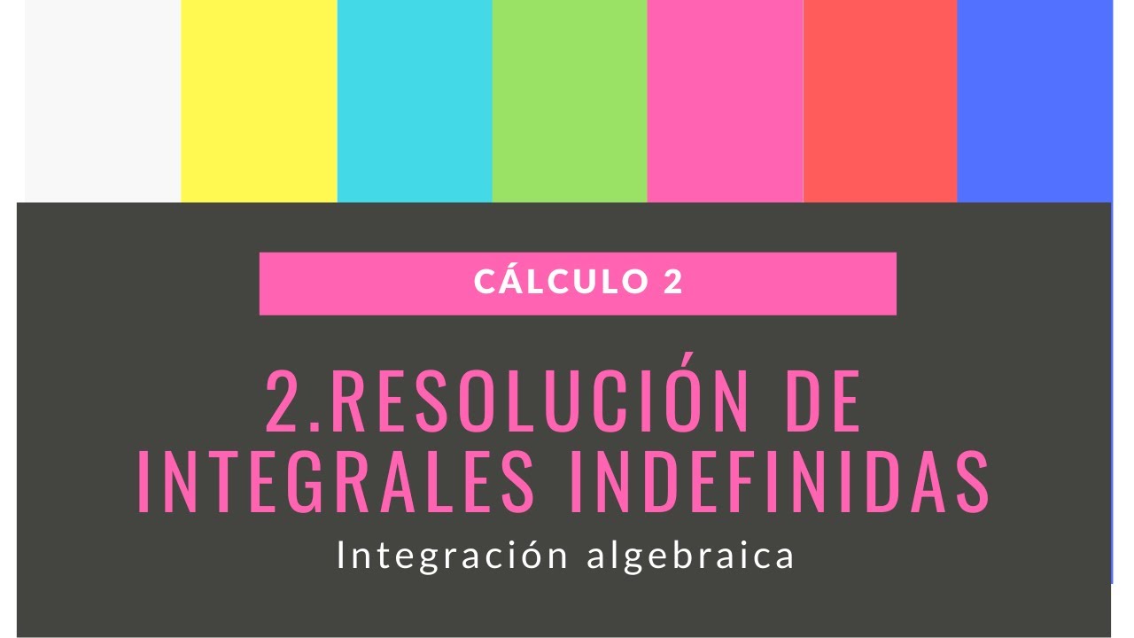 2.  Resolución de integrales indefinidas. Integración algebraica