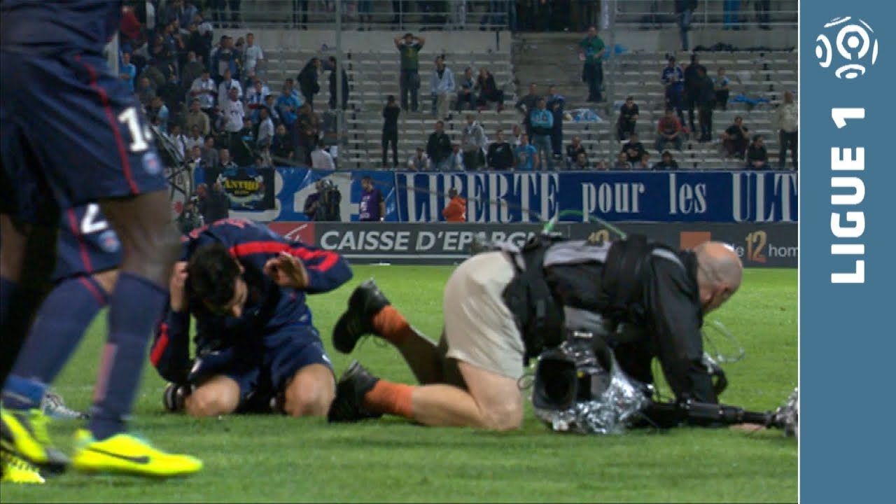 OM - PSG : Lavezzi's crazy joke with the cameraman - 2013/2014